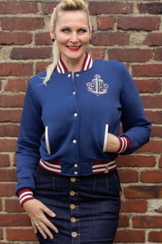 Rumble59 - Sweat College Jacke - Anchors aweigh! von Rockabilly Rules