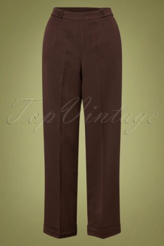40s Party On Classy Trousers in Brown