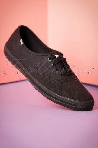 50s Champion Core Text Sneakers in All Black