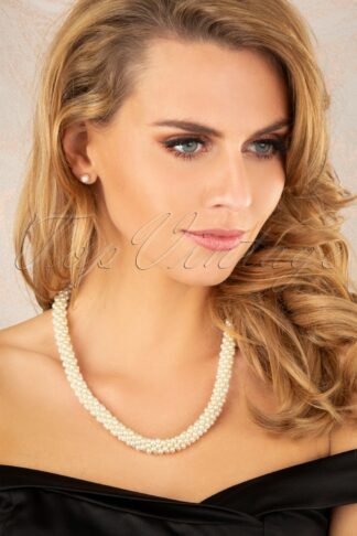 50s Chunky Pearl Necklace in Ivory
