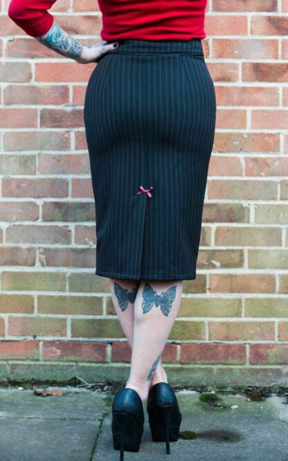 Rumble59 Ladies - Perfect Pencil Skirt - Pinstripe #4XL