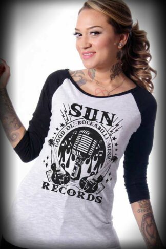 Steady - Damen-Raglanshirt "Sun Records", 3/4-Ärmel #XL