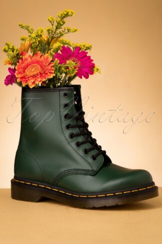 1460 Smooth Ankle Boots in Green