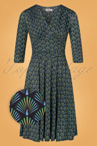 50s Suzan Peacock Swing Dress in Charcoal