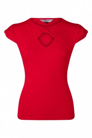 50er Be Free Jersey-Top in Rot