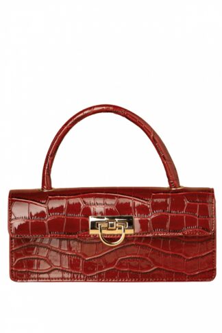 50s Caroline Crocodile Bag in Red