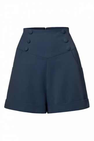 50s Cute As A Button Shorts in Navy