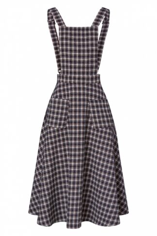 50s Holly Pinafore Swing Dress in Blue