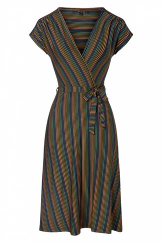 60s Abigail Mariani Stripe Dress in Black