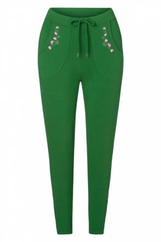 60s Casual Everyday Saddle Nature Lover Trousers in Green