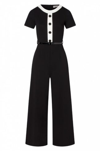 60s Resie Jumpsuit in Black and White
