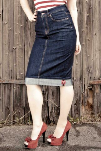 Rumble59 Ladies Denim - Perfect Pencil Skirt #XL