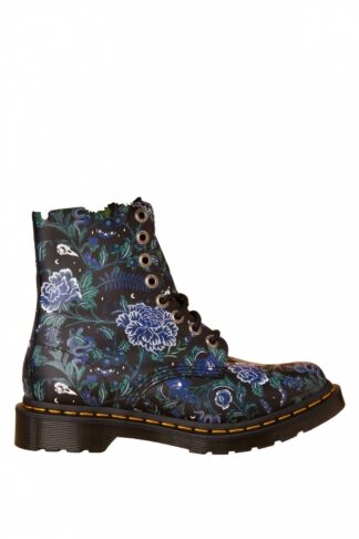 1460 Pascal Backhand Mystic Garden Floral Boots in Black