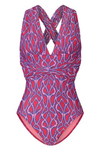 Multiway Swimsuit in Ikat Pink