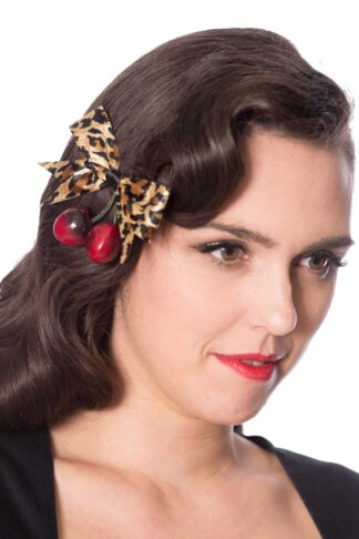 Banned Haarspange | HairClip Wild Cherry Leopard