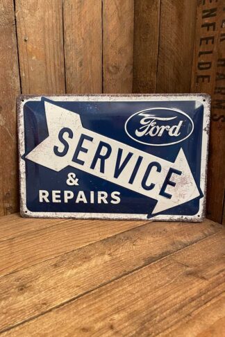 Vintage Blechschild - Ford - Service & Repairs, 20 x 30 cm