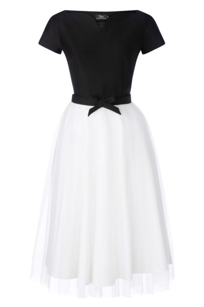 Grace Lee Swing Kleid in Schwarz und Weiß