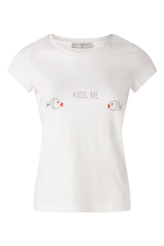 Kiss Me T-Shirt in Ecru