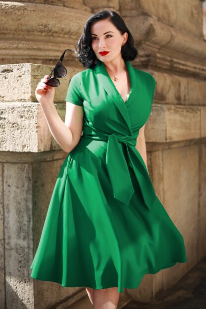 Das Emma Swing Kleid in Smaragdgrün