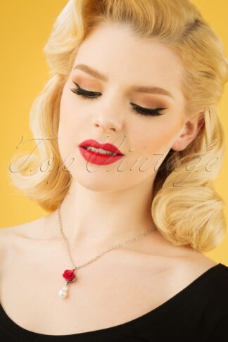 Emma Rose Perlenkette in Rot
