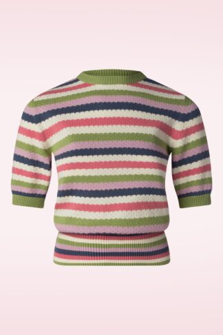 Knitted Waffel Top in Multi