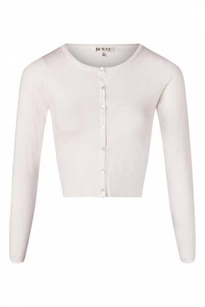 Nyla Cropped Cardigan in Off White
