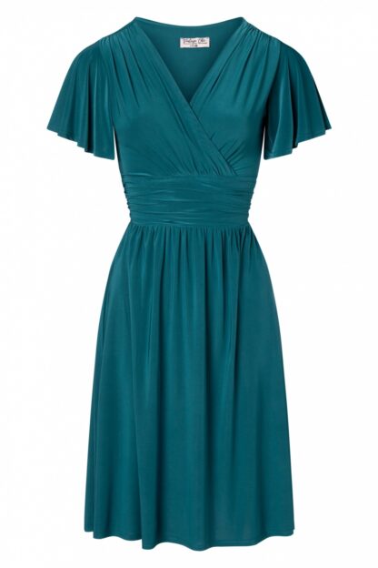 Sadie Swing Kleid in Blaugrün