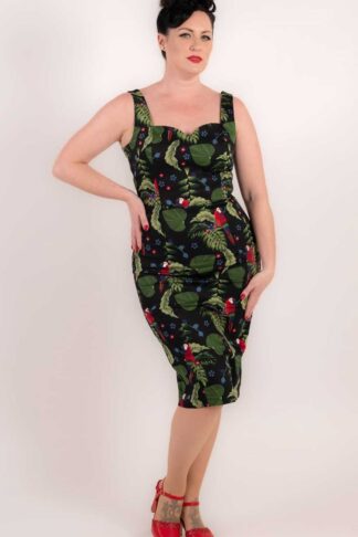 Collectif Pencil Dress Anita Parrot Paradise #16