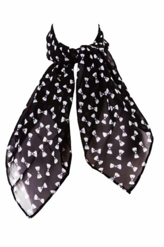 Scarf Schwarz mit weißen Schleifchen