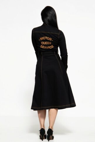 Swing-Kleid Motor Queen Service Schwarz