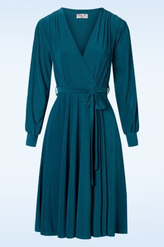 Trishia Swing Kleid in Blaugrün