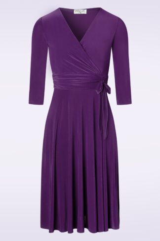 Aria Swing Kleid in Aubergine