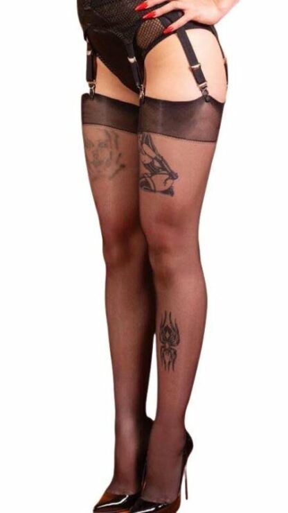 Glossy Nylons Schwarz