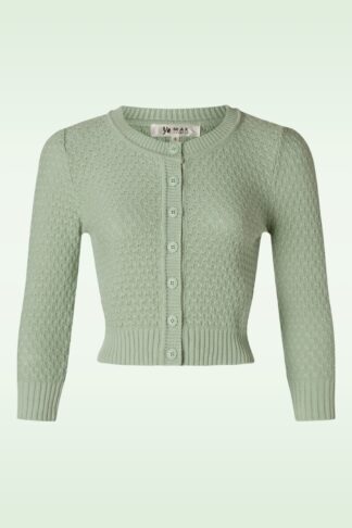 Jennie Cardigan in Duck Egg Green