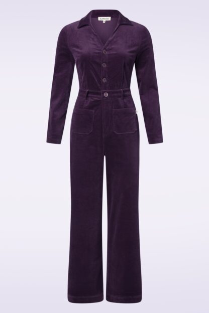 Margot Cord Jumpsuit in Lila