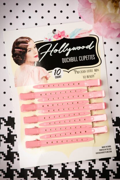 Vintage Hairstyling: Hollywood Duckbill Clipettes in Pink