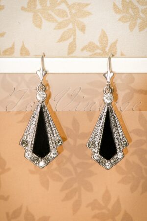 Art-Deco-Emaille-Ohrringe