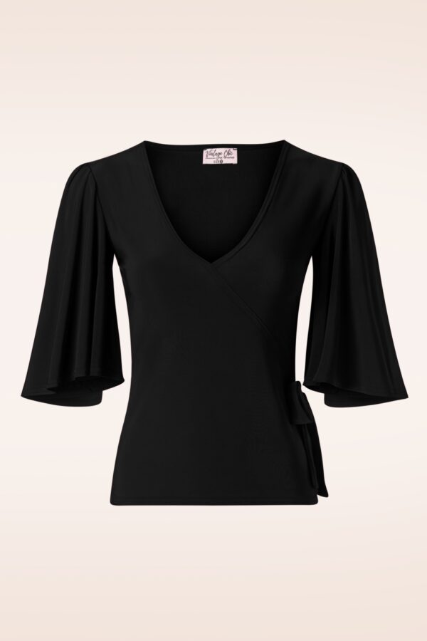 Belle Slinky Top in Schwarz