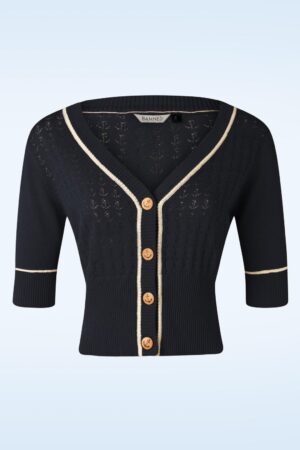 Boat Club Strickjacke in Marineblau