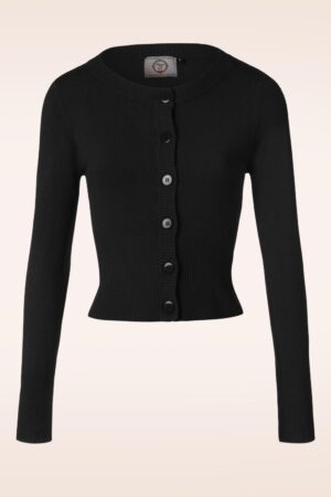Dolly-Strickjacke in Schwarz