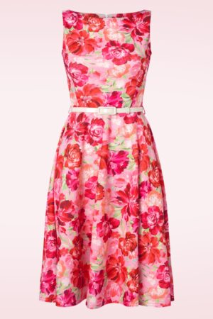Francine Floral Swing Kleid in Rosa