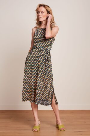 Hazel Kleid Pebble in Abendblau.