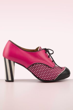 Madison Leder Stiefelletten in Hibiskus Pink