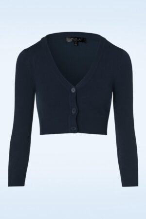 Shela Kurzer Cardigan in Marineblau