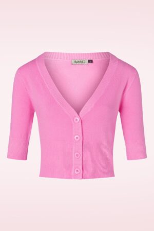Überladener Cardigan in Bubblegum Pink