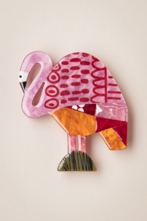 A Flamingo Named Honk Brosche