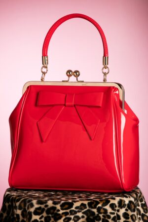 Amerikanische Vintage Lacktasche in Rot