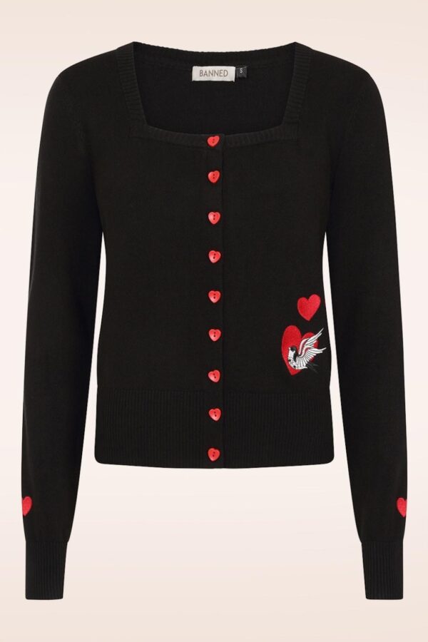 Annie Love Strickjacke in Schwarz.
