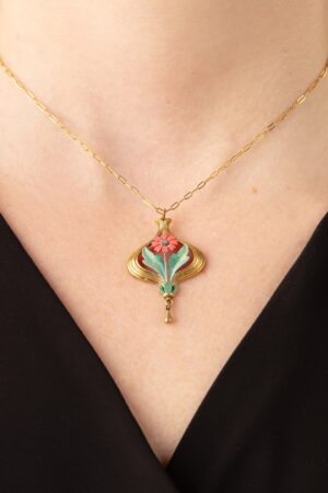 Arabella Halskette in Gold und Koralle