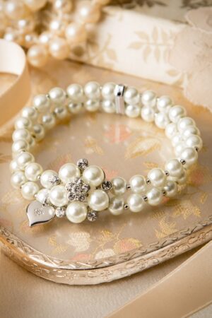 Audrey Creme Perlenarmband
